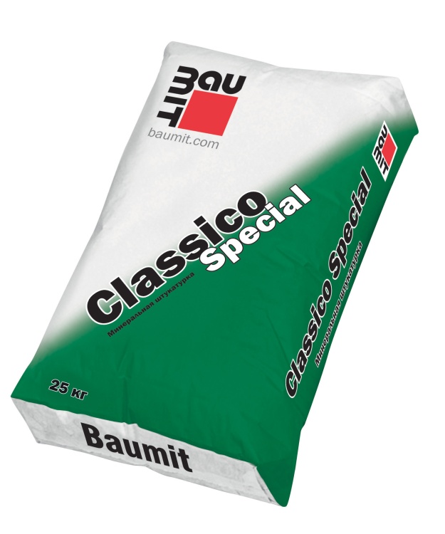 Минеральная штукатурка Baumit Classico Special R 3.0, короед, белая, 25кг