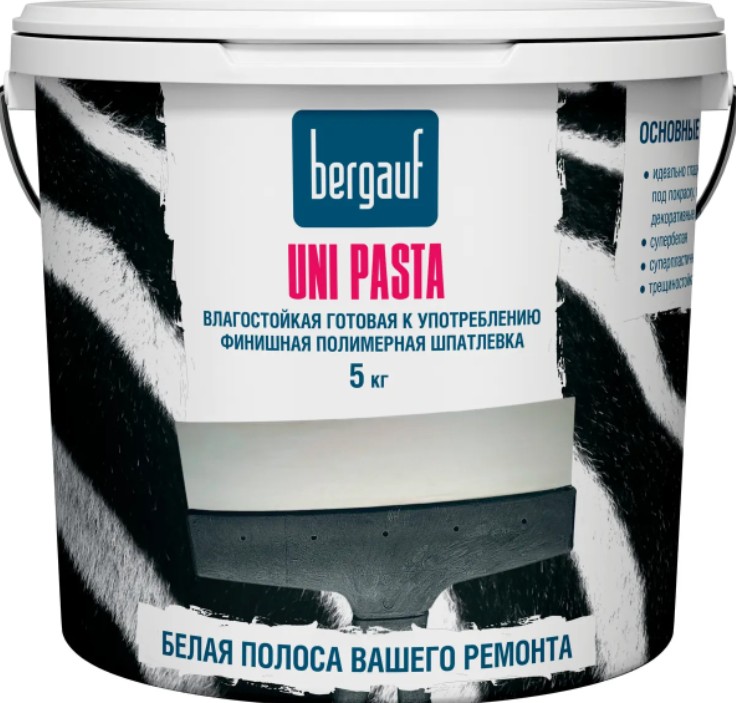 Bergauf Uni Psata влагостойка финиш.полимерная шпаклевка ЛЕТО-ЗИМА 5 кг