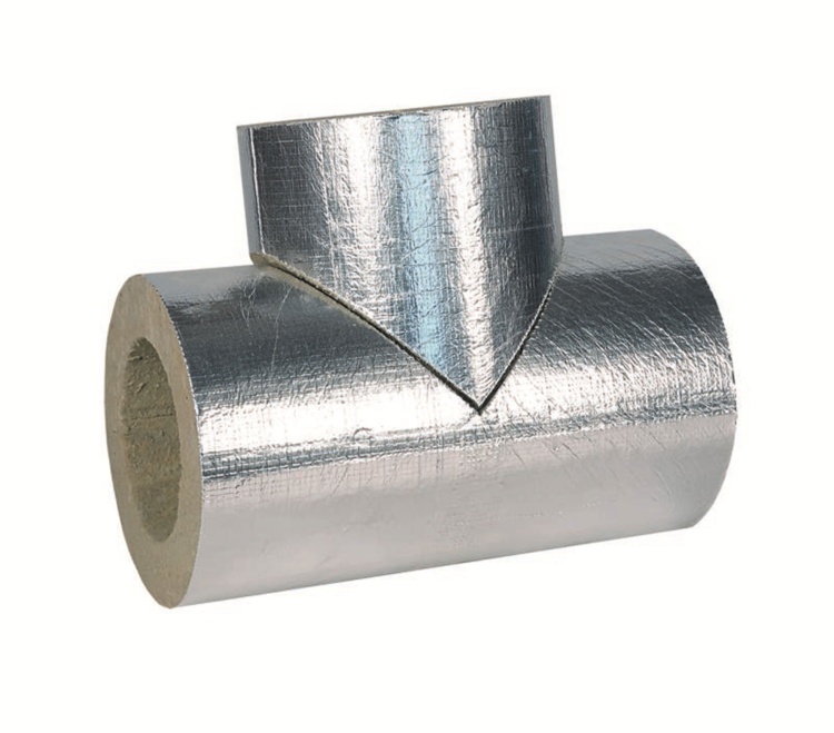 Тройник минераловатный ЭКОРОЛЛ КВ-100 ФА 1000х76х50-57х40х-76х50 мм